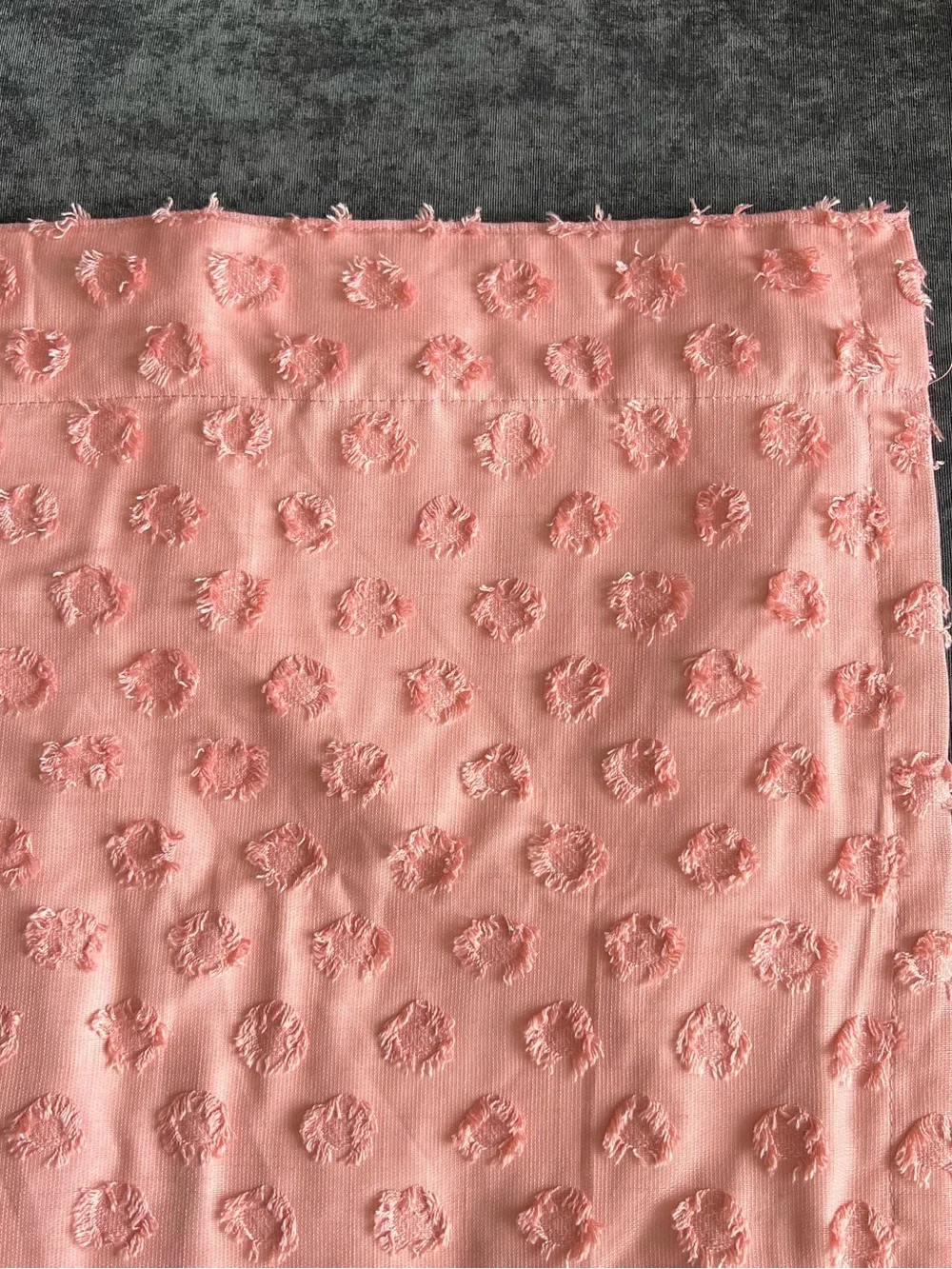 NWT Pillowfort Light Blocking Clipped Dot Curtain Panel 63”x42”
